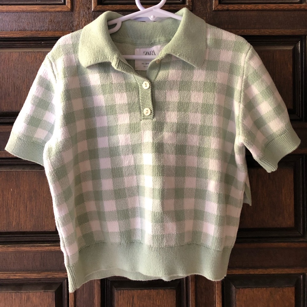 Zara girls knit shorts set